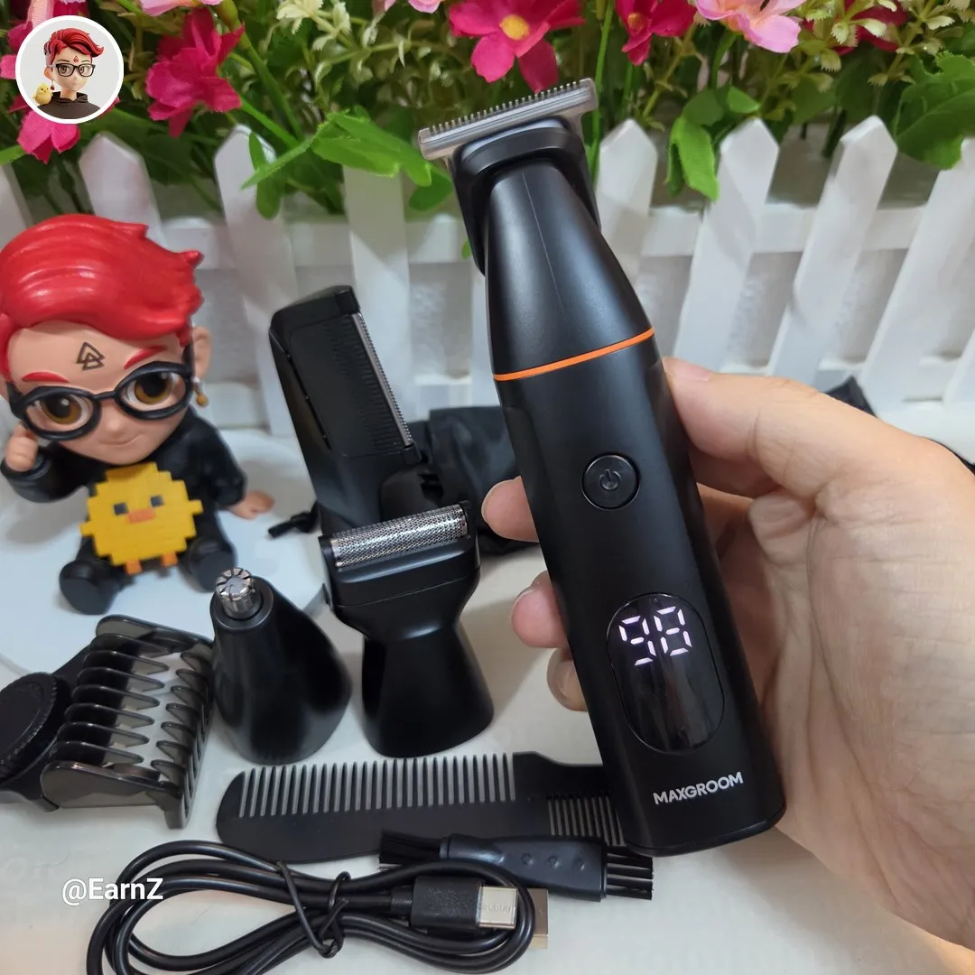 รีวิว MAXGROOM M881 เครื่องเล็มขน 4 หัวในเครื่องเดียว จอบอกแบต กันน้ำ IPX6
