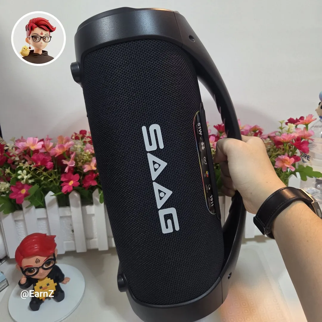 รีวิว SAAG NOVA II ลำโพงบลูทูธ 51W RMS แบตอึด 19.5 ชั่วโมง กันน้ำ IPX5