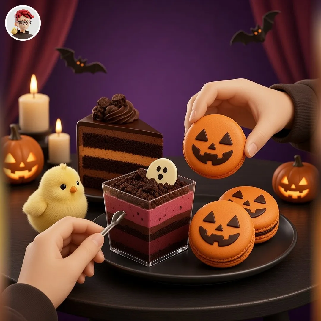Café Amazon Haunted Sweet House ลอนดอนเค้กฮาโลวีน 59 บาท แวมไพร์มูส 65 บาท มาการองหน้าฟักทอง 49 บาท ถึง 30 พ.ย. 69